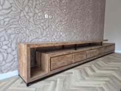 Tv‑meubel van oud teakhout - Afbeelding 2