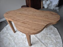 Teakhouten eettafel in organische vorm - Afbeelding 3