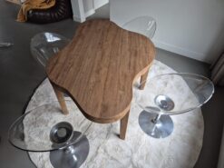 Teakhouten eettafel in organische vorm - Afbeelding 4