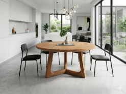 Ronde teakhouten eettafel 140 cm