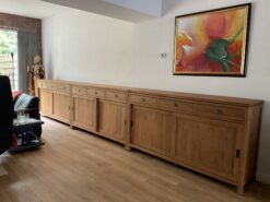Teak Dressoir 180cm op Maat – Schuifdeuren & Laden